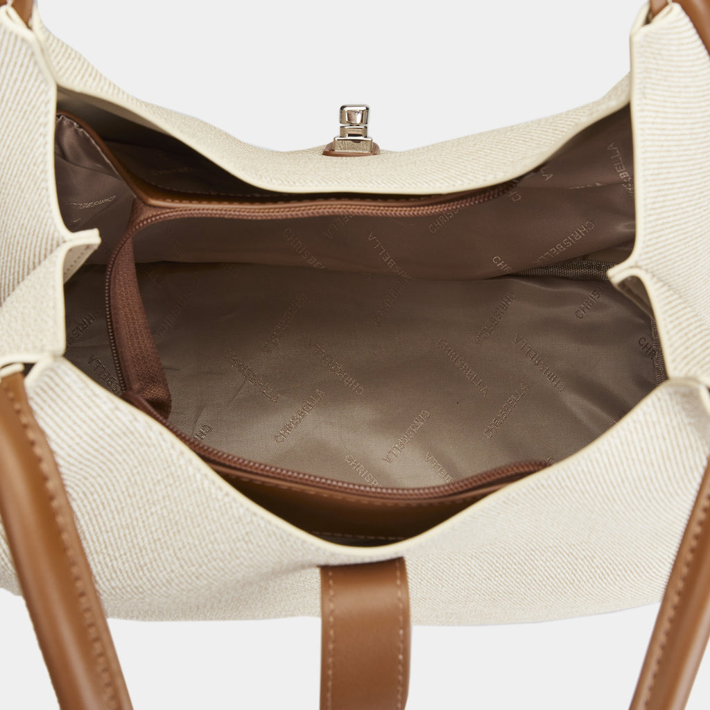 Estelle Shoulder Bag in Beige