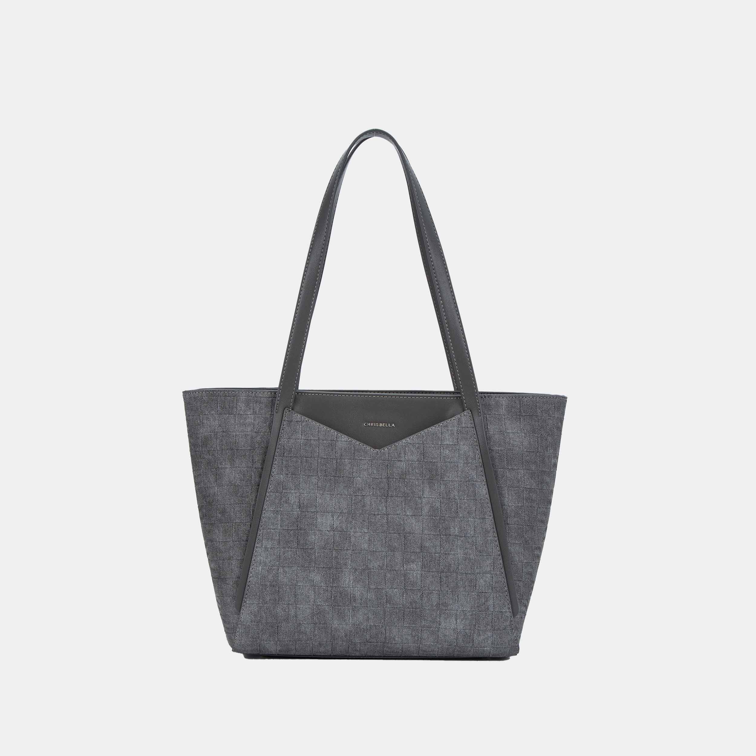 Chrisbella London Elara Tote Bage In Grey