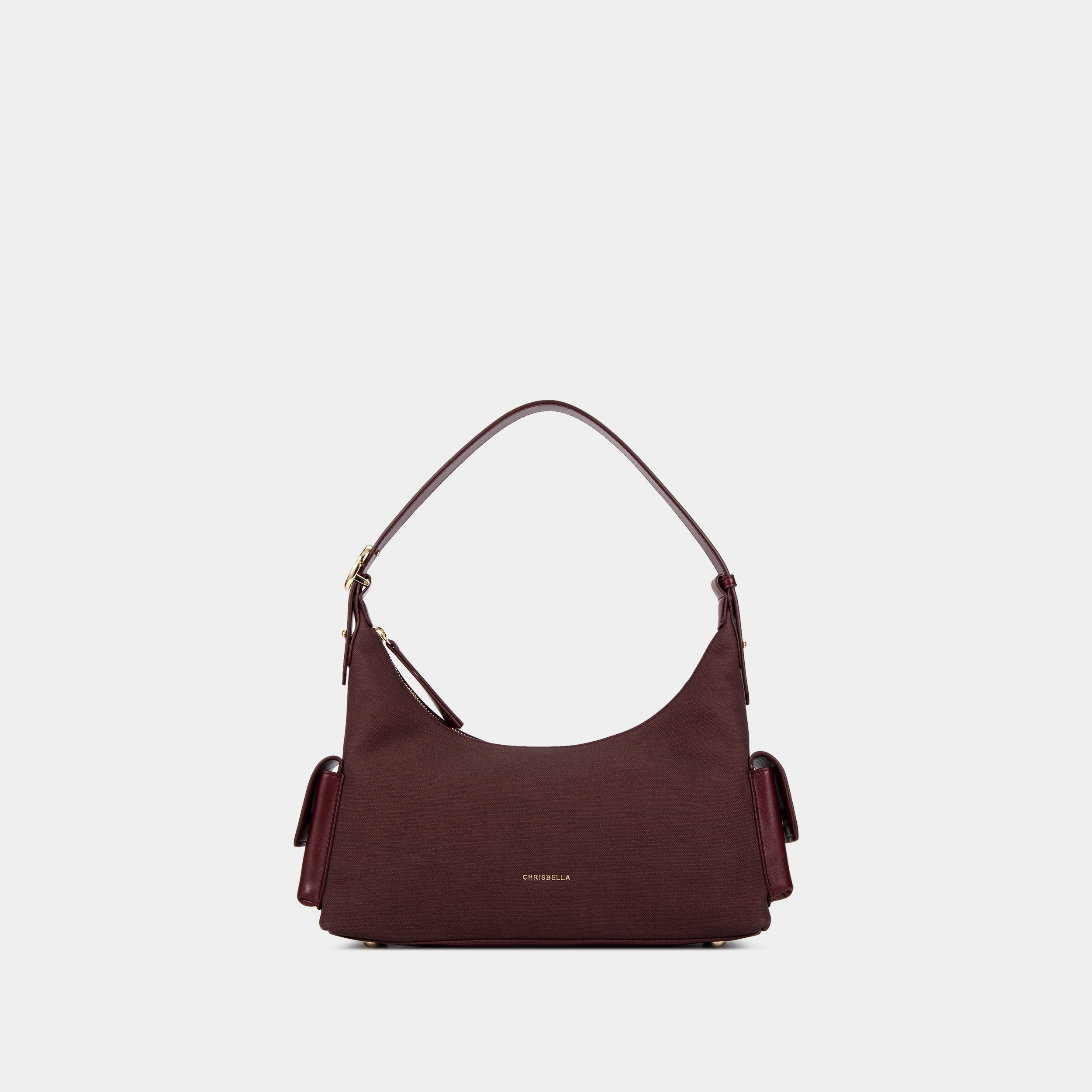 Chrisbella London Elise Shoulder Bag In Burgundy