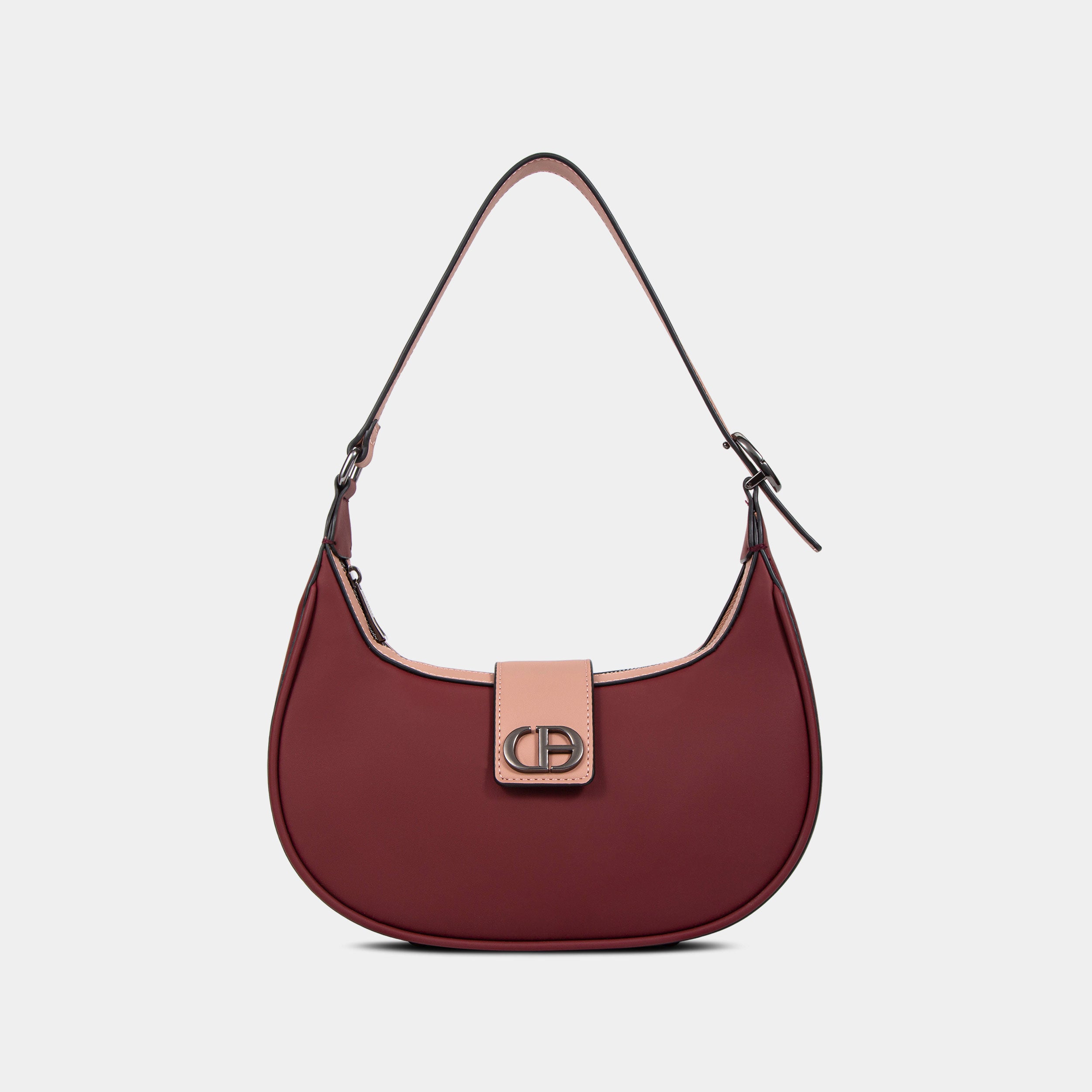 Chrisbella London Aria Shoulder Bag In Burgundy