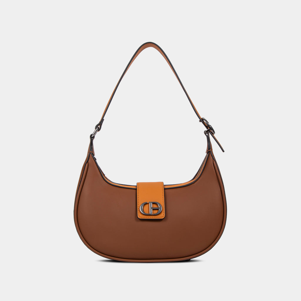 Chrisbella London Aria Shoulder Bag In Brown